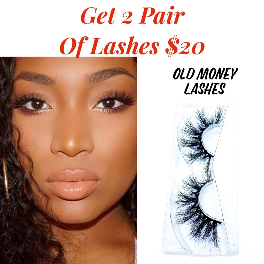 2 Pair of Old Money Lashes 25mm Mink